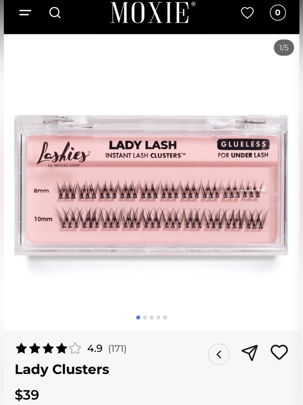 MOXIELASH Sampler Bundle Instant Lash Clusters, Travel Case & More! - Picture 13 of 16